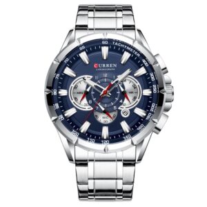 Relógio Masculino Curren Moda Negócios Esportes Quartzo Aço