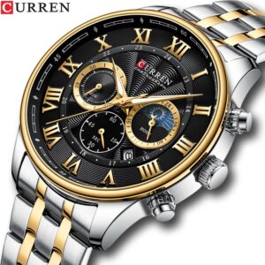 Relógio Masculino Curren Nova Moda Original Top Luxo Marca Apontador