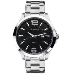 Relógio masculino Technos 2115GU 1A prata, analógico, aço inox