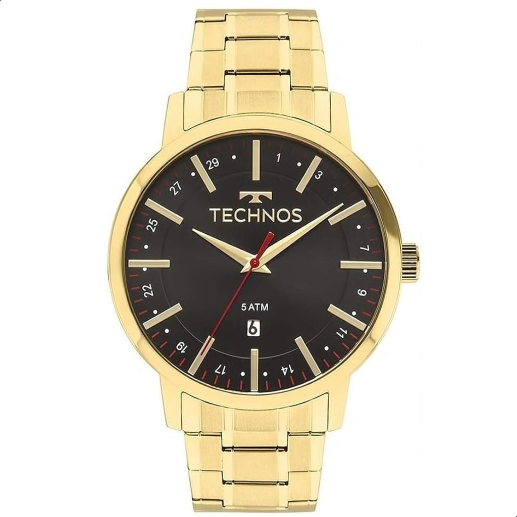 Relógio Masculino Technos Dourado Analógico 2115MMKTDY 4P Relógio