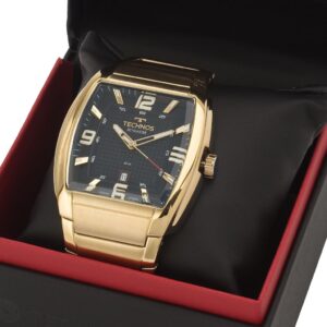 Relógio Masculino Technos Dourado Quadrado Original 2115UCX 1A