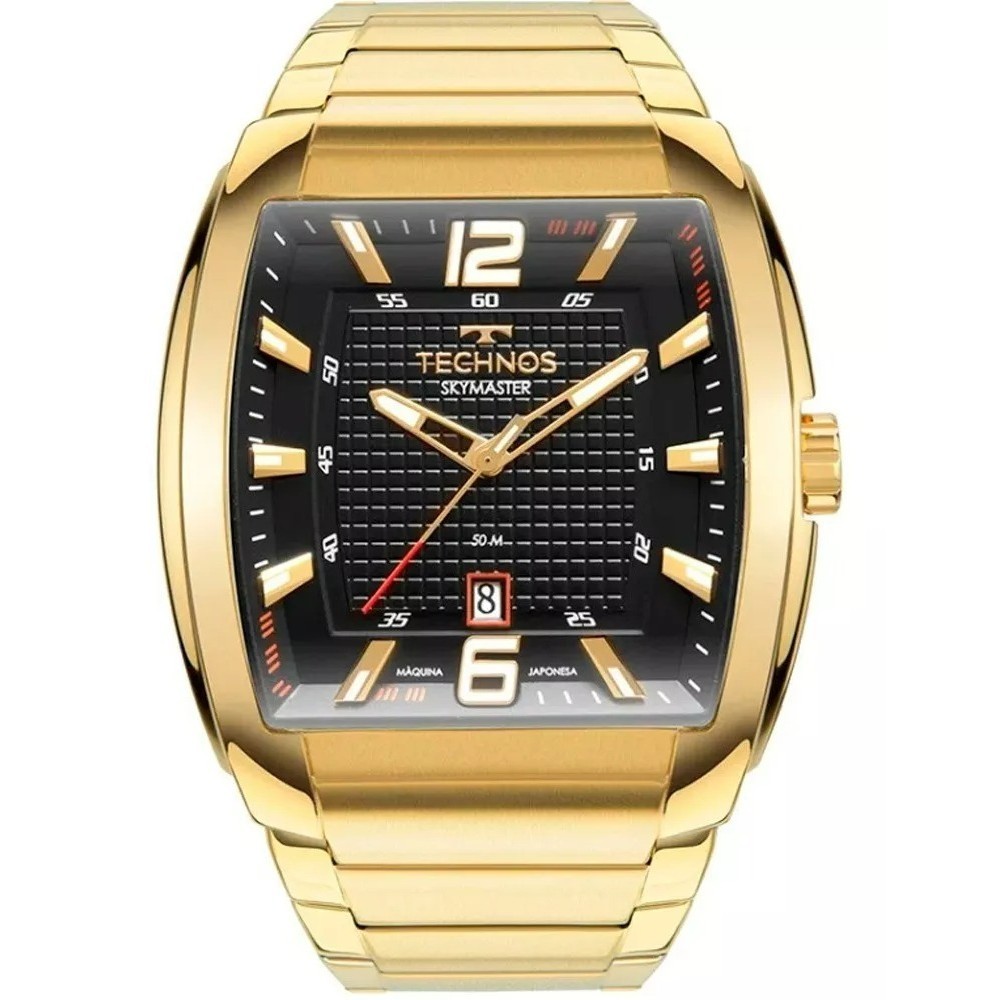 Relógio Masculino Technos Skymaster 2115MWJ 1P Dourado Promoção