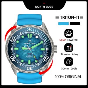 Relógio Masculino Triton-Ti Caixa Titânio Movimento Solar e
