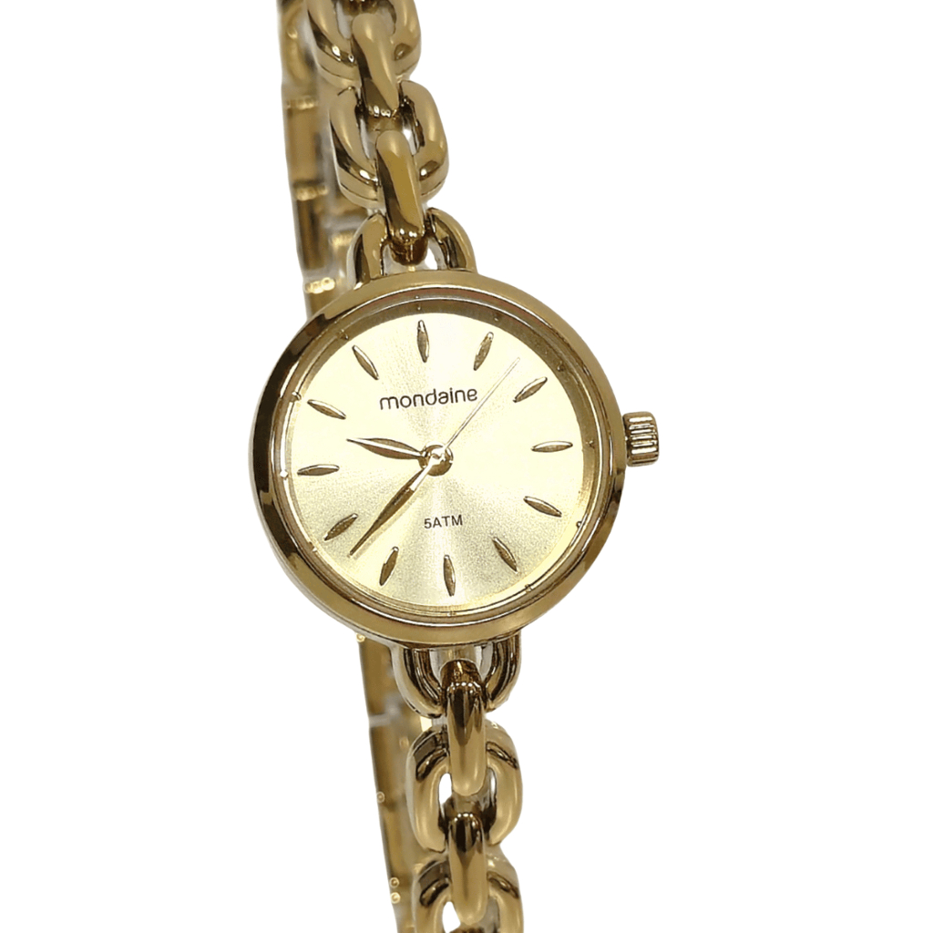 Relógio Mondaine Feminino Analógico Mini Dourado 32589LPMVDM1