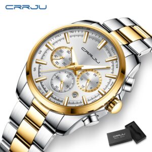 Relógio Multifuncional Original Crrju Masculino Ponteiro Luminoso