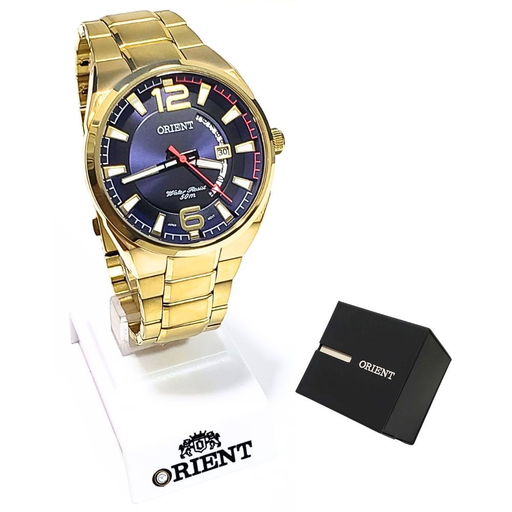 Relógio Orient Masculino Analógico Dourado D2KX