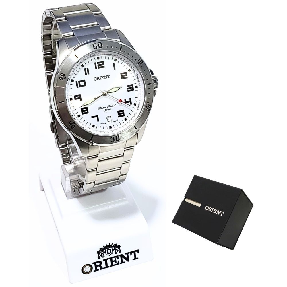 Relógio Orient Masculino Analógico Prateado MBSS1155A S2SX — Relógios e Óculos