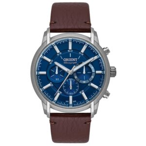 Relógio Orient Masculino Cronografo Couro Mbscc055 D1nx