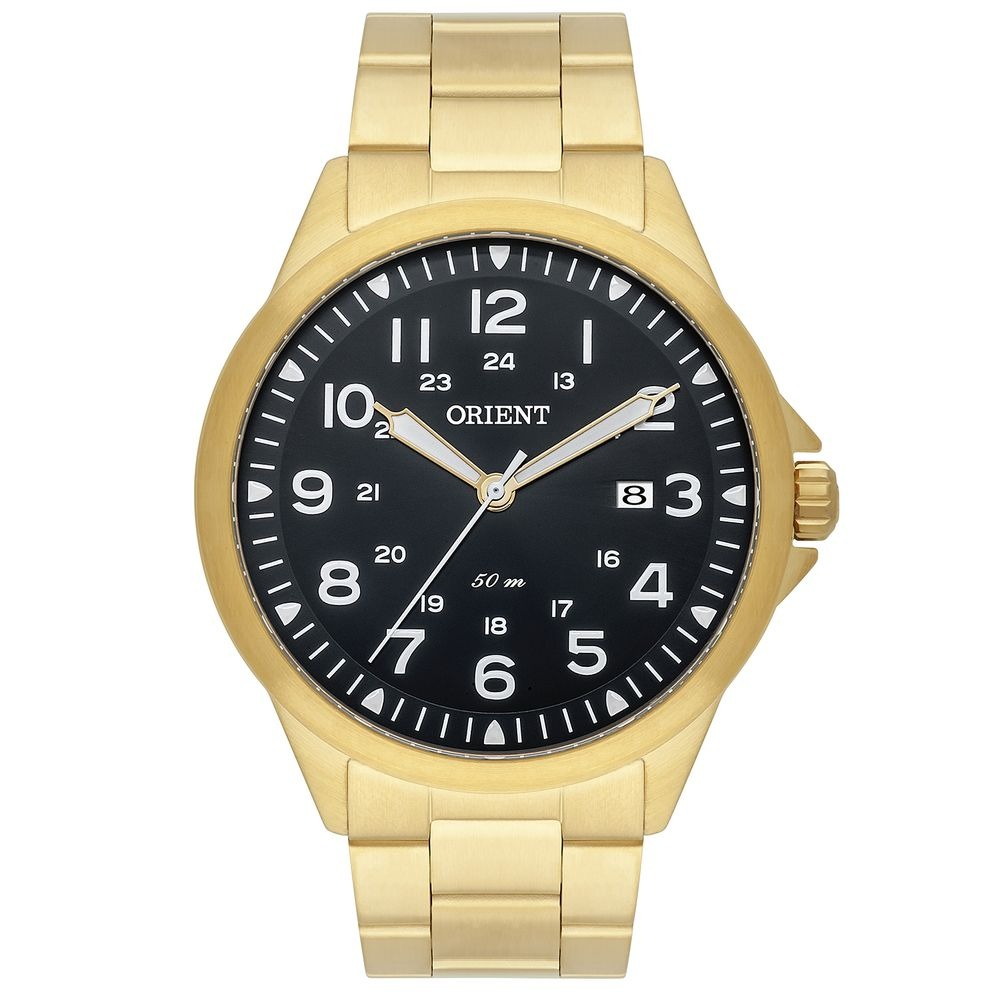 Relógio Orient Masculino P2KX Dourado Aço