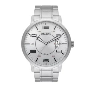Relógio Orient Masculino Prata Original Aço Inox Fundo Prata Clássico