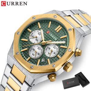 Relógio Original Curren Relógios Masculinos Marca De Luxo Cronógrafo