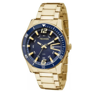 Relógio Pulso Masculino Technos 2115LAJS4A Racer Premium Dourado