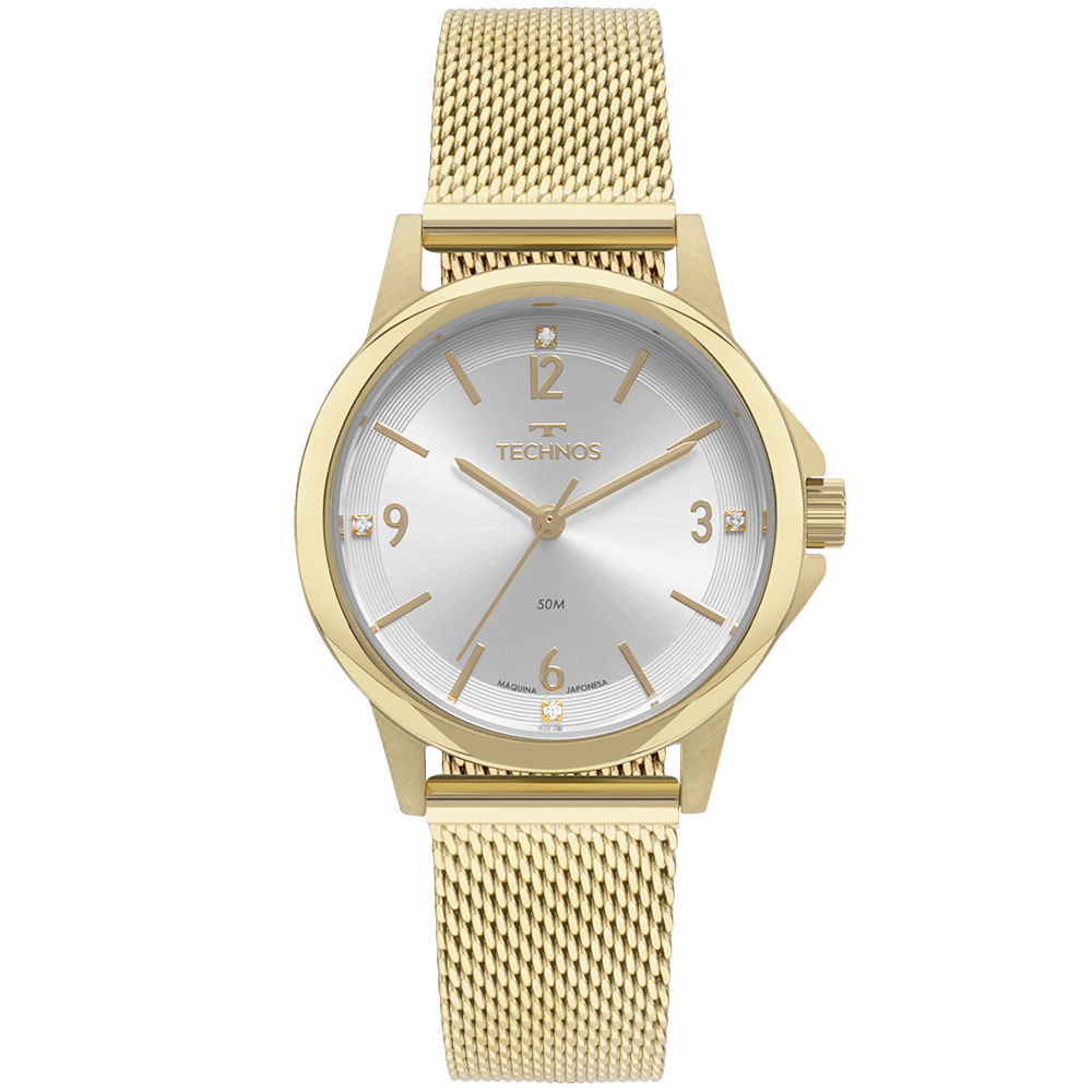 Relógio Technos Feminino Boutique Dourado 2035MVE 1K — Relógios e Óculos