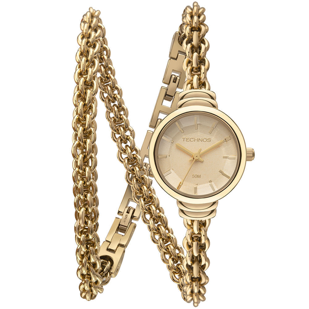 Relógio Technos Feminino Mini Joia Dourado 2035NDO 1X