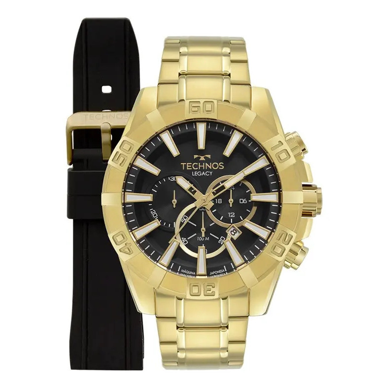 Relógio Technos Legacy Troca Pulseira Dourado Os2aajac 4p Dourado