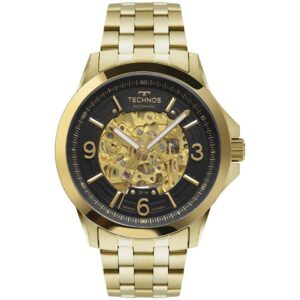 Relógio Technos Masculino Automático Skeleton Dourado 8N24AK 4P