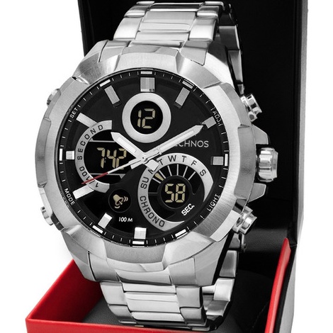 Relógio Technos Masculino Digiana Prata W23721AAC 1P