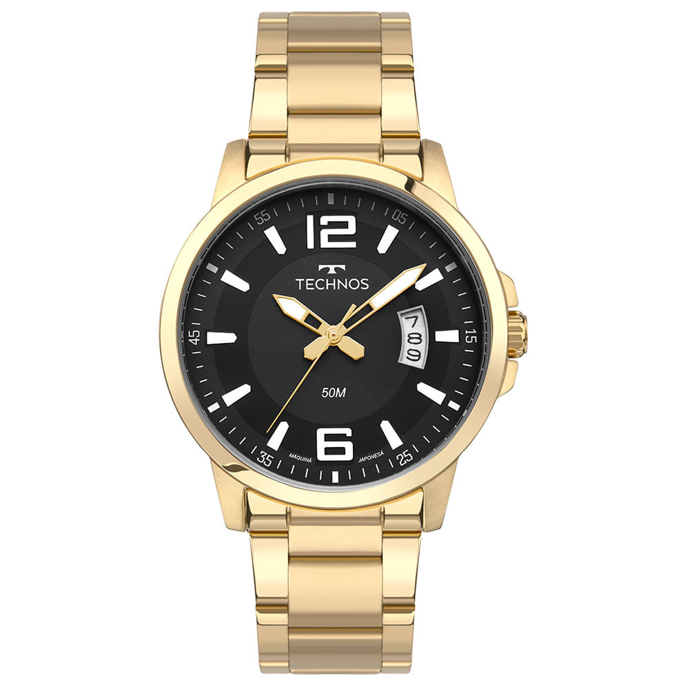 Relógio Technos Masculino Racer Dourado 2315LAS 1P