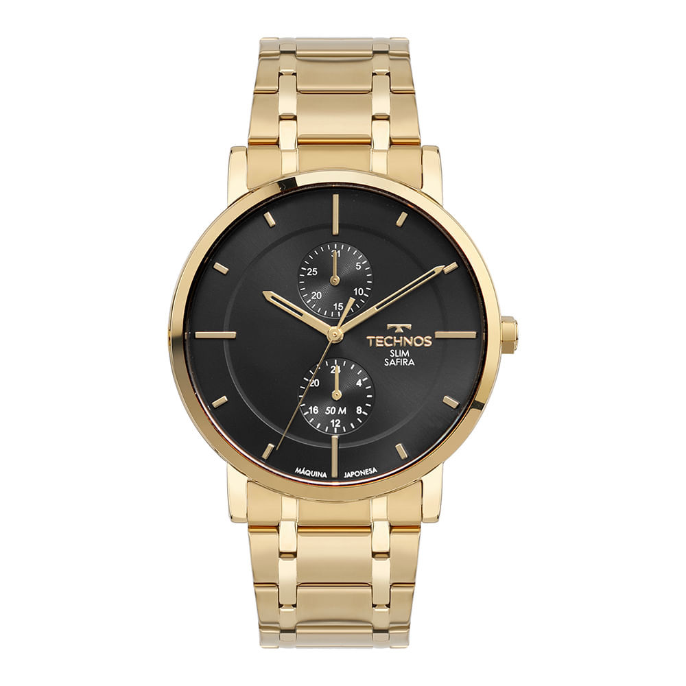 Relógio Technos Masculino Slim Dourado 6P23AP 1P