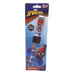 Relógio Toyng Marvel Homem Aranha Data e Hora Led