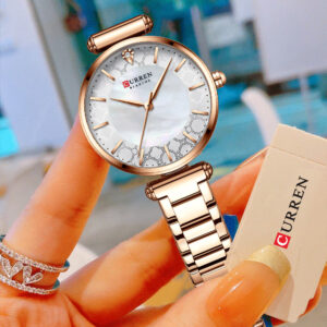 Relógios Femininos Originais Curren Marca Moda Simples Dial De Aço