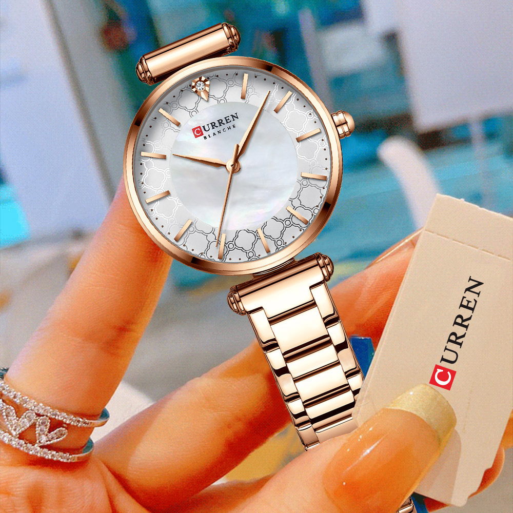 Relógios Femininos Originais Curren Marca Moda Simples Dial De Aço