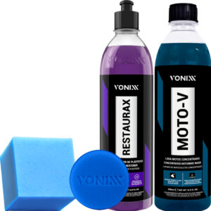 Restaurax Revitalizador de Plásticos Moto-V Shampoo Desengraxante