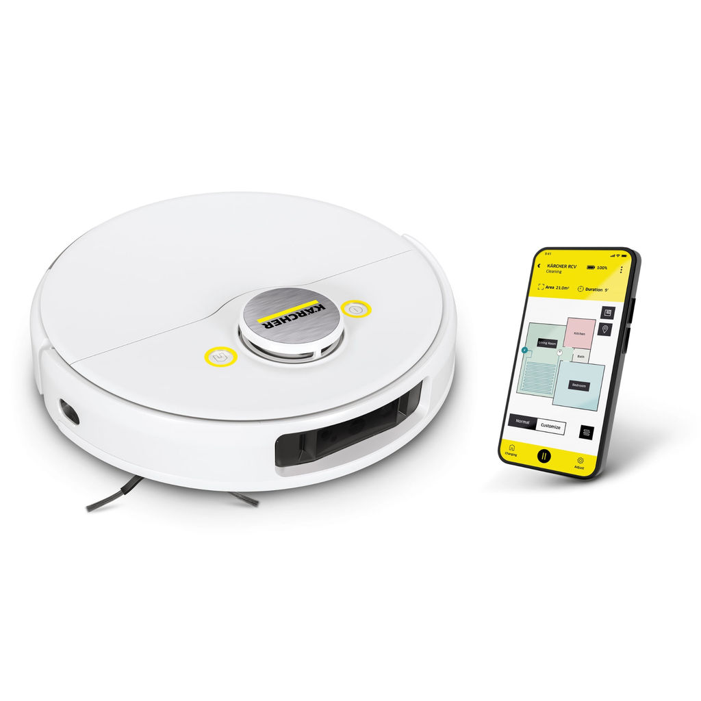 Robô Aspirador Kärcher Rcv 5 3 em 1 5000Pa comInteligência Artificial — Eletroportáteis