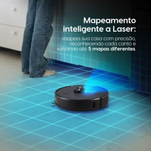Robô Aspirador Ropo Smart Laser Mapeamento a laser 360, passa pano