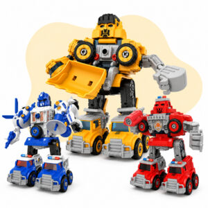 Robô Carrinho Brinquedo 5 Em 1 Monta E Desmonta Educativo Com