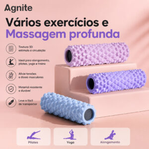 Rolo Massageador EVA para Pilates, Yoga e Alongamento