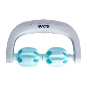 Rolo Massageador Manual Duplo PP Azul Claro e Cinza Acte