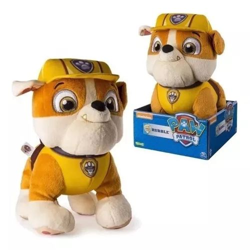 Rubble De Pelúcia Tam. G Original Patrulha Canina Paw Patrol Sunny