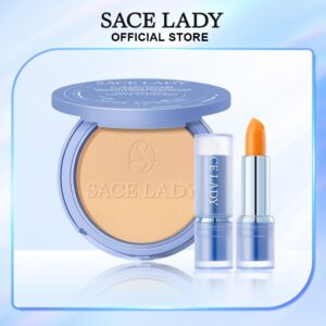 Sace Lady Pó Compacto de Batom Mágico de longa duração Kit de
