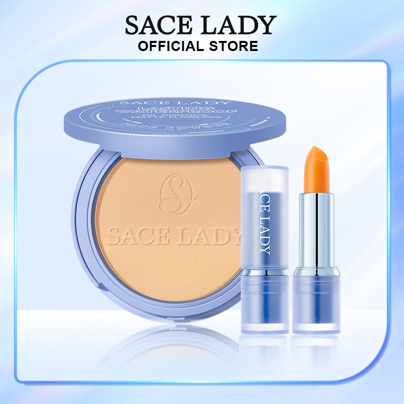 Sace Lady Pó Compacto de Batom Mágico de longa duração Kit de — Maquiagem