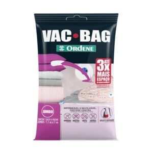 Saco a Vácuo Organizador Jumbo Transparente 1,1 x 1m Vac Bag Ordene
