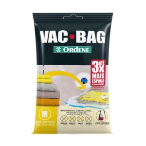 Saco a Vácuo Organizador Médio Transparente 45x65cm Vac Bag Ordene — Organização