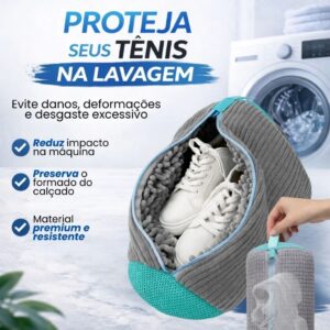 Saco Bolsa De Lavar Tênis Sapato Armazenamento Malha Lavanderia — Calçados