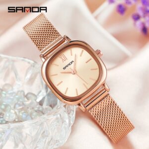Sanda Business Leisure Temperamento Da Mulher Relógio De Quartzo À
