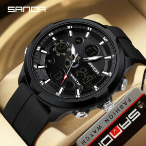Sanda New Relógio Eletrônico Masculino Moda E Lazer Noturno À Prova