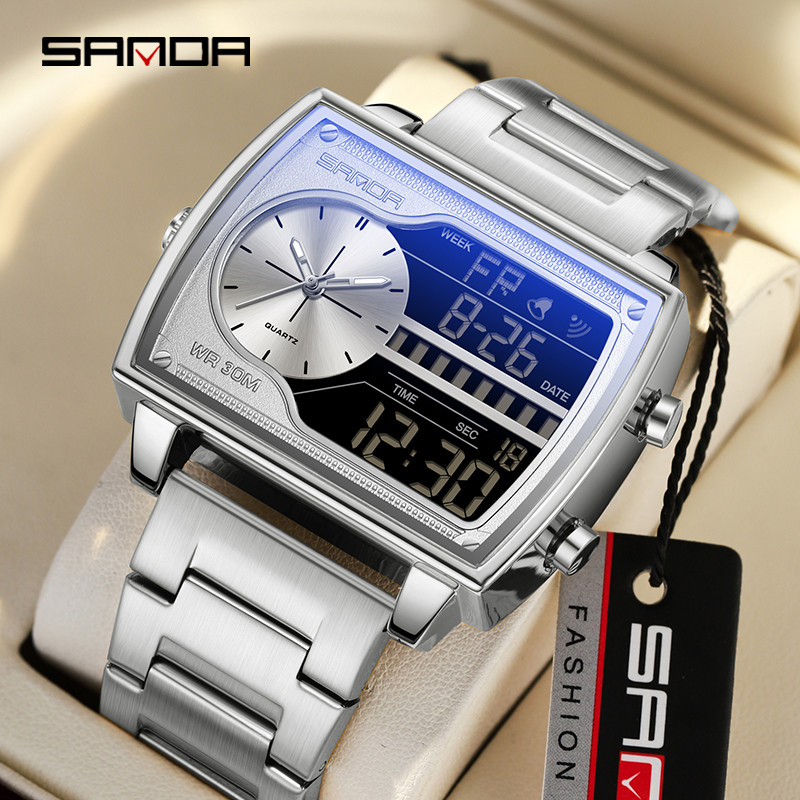 Sanda Novo Mostrador Grande Display Duplo Multi Cinta Na Moda