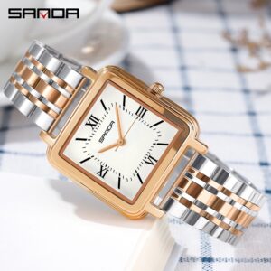 Sanda Relógio De Pulso Feminino Casual Fashion Quartz À Prova D'água