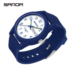 Sanda Relógio De Quartzo Digital Com Display LED De Cor Lisa Estilo