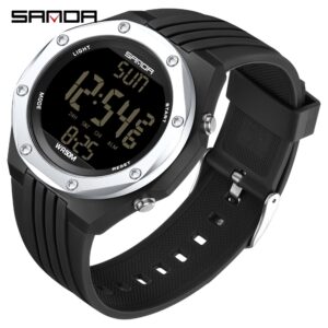 Sanda Relógio Digital Multifuncional Com Display LED Casual Esportivo — Relógios e Óculos