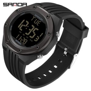 Sanda Relógio Digital Multifuncional Com LED E Display Esportivo