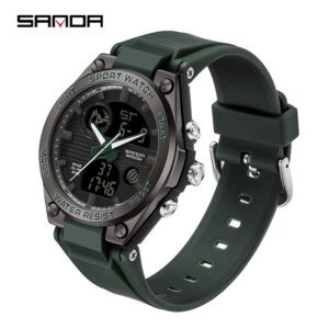 Sanda Relógio Feminino De Luxo à Prova D’água De Quartzo LED Com