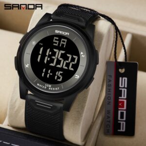 Sanda Trend Simple Large Screen Relógio De Quartzo Ultra Fino À Prova