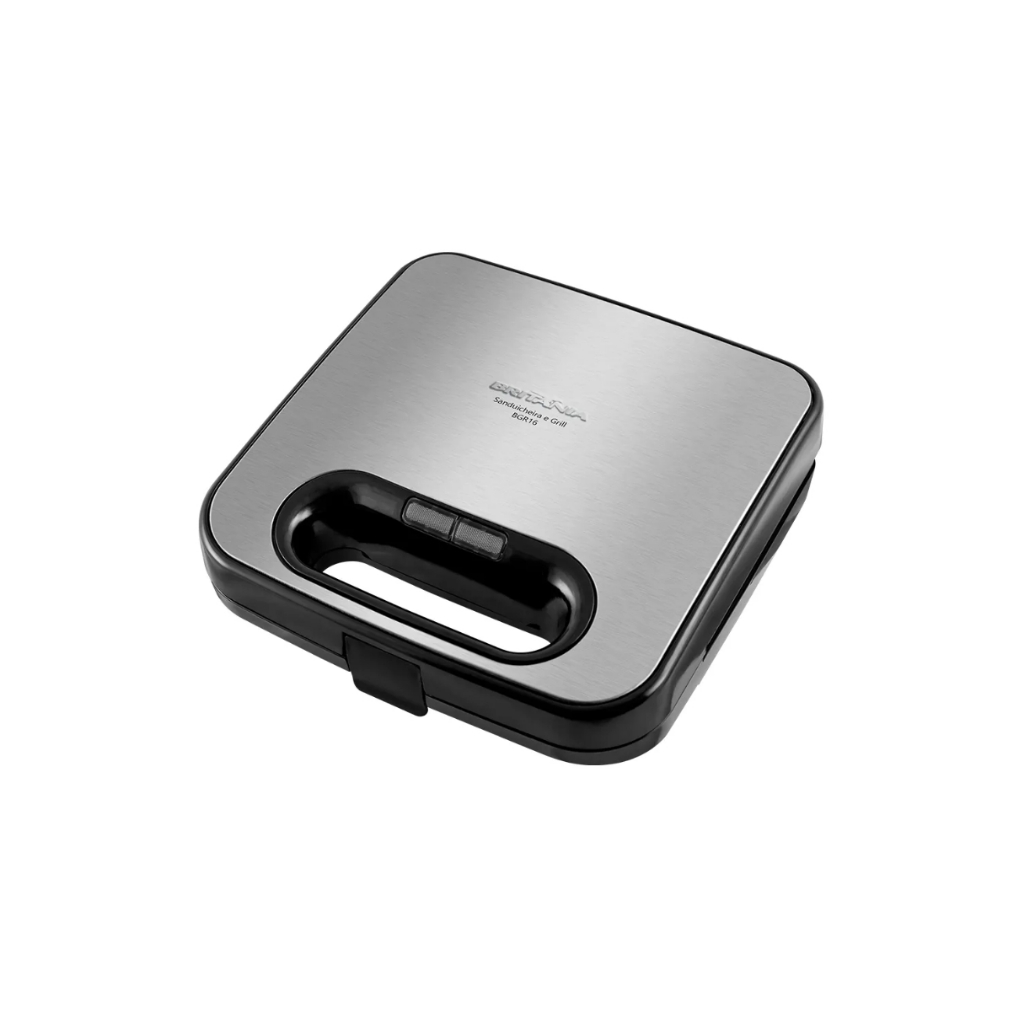Sanduicheira E Grill 2 Em 1 Redstone 750w Bgr16 Cor Preto Com Prata