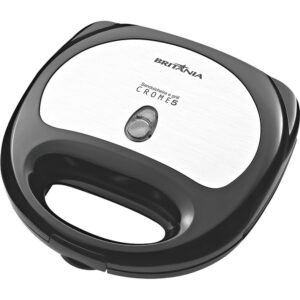 Sanduicheira Grill Britânia Crome 5 Preta Prata 220V