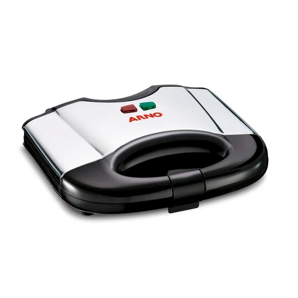 Sanduicheira Grill Inox Compacta Antiaderente Sacs Arno